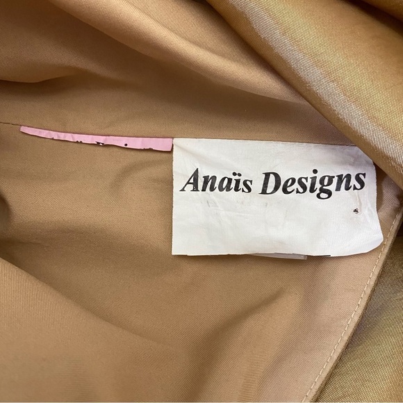 Anaïs Design gold strapless dress ballon pleated woven prom jewels corset 12 14 - Picture 2 of 16